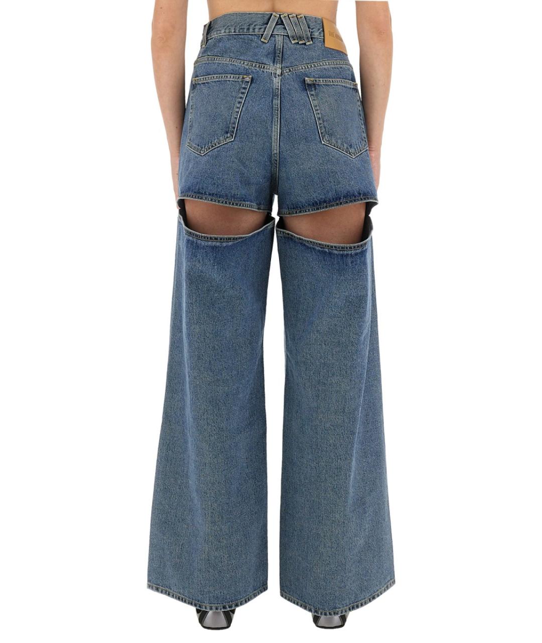 THE ATTICO Синие хлопковые прямые джинсы, фото 4