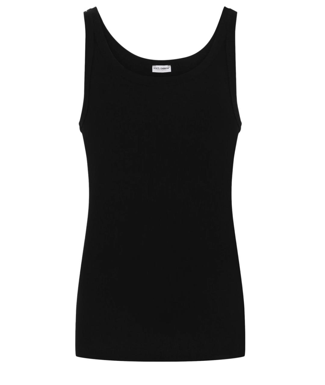 DOLCE&GABBANA Черная хлопковая майка, фото 1