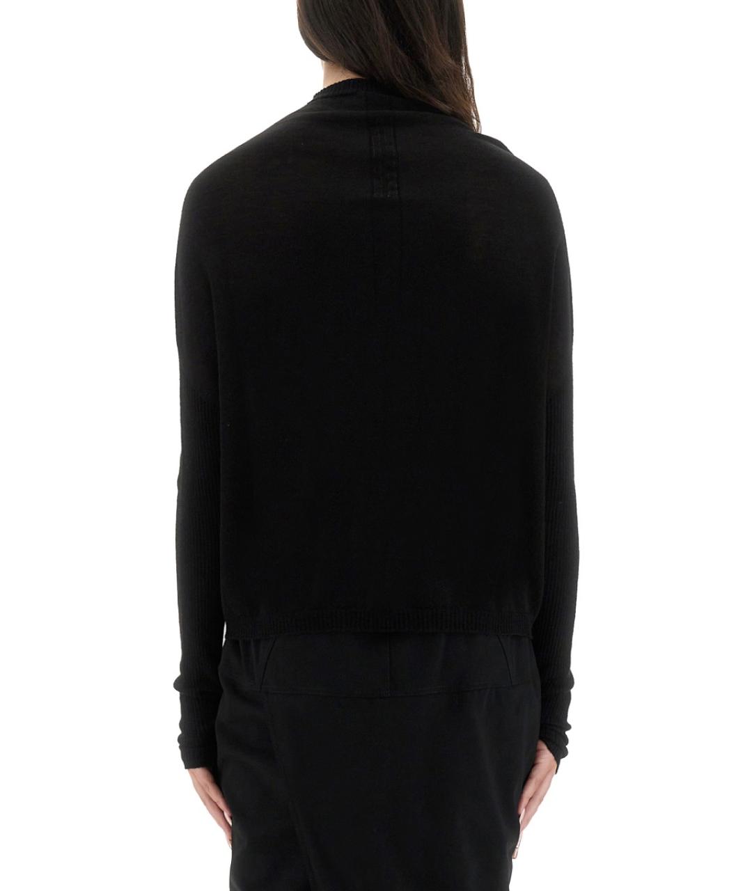 RICK OWENS Черная шерстяная футболка, фото 4