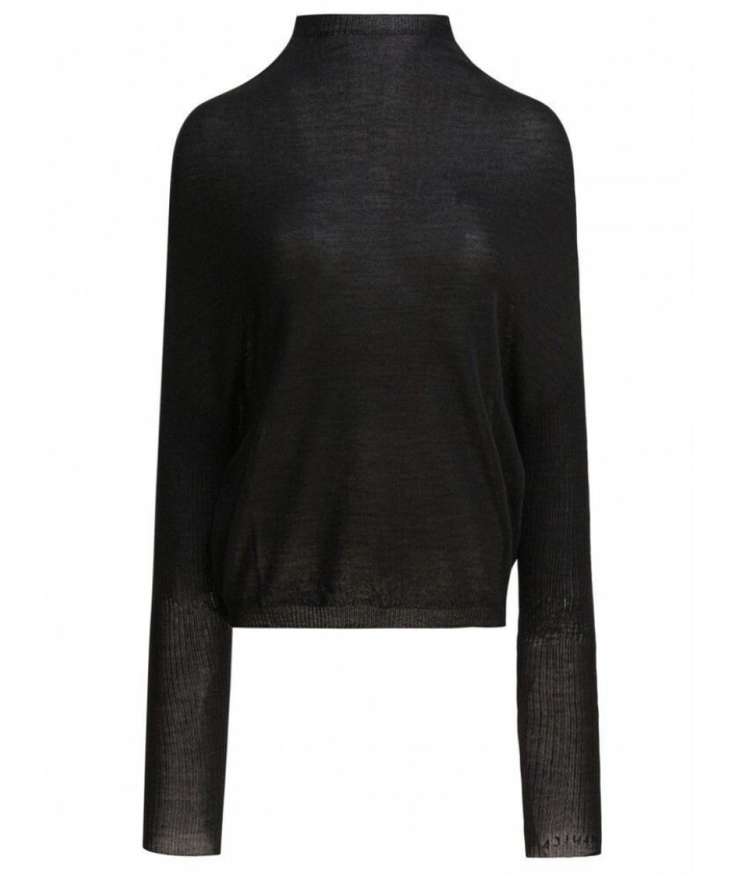 RICK OWENS Черная шерстяная футболка, фото 1