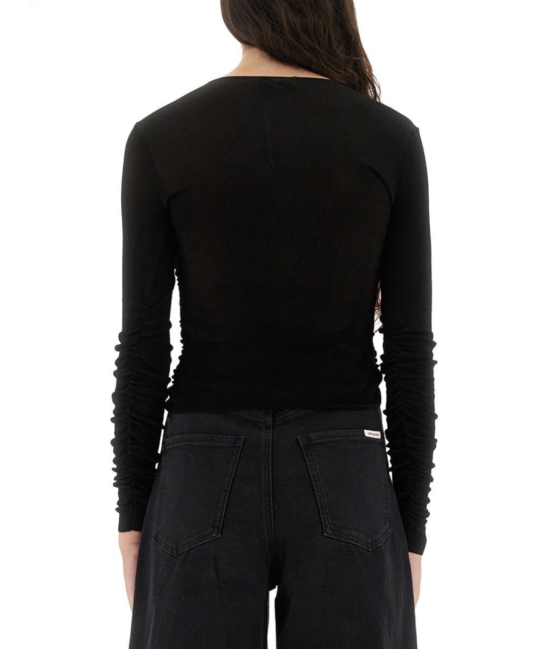 SELF-PORTRAIT Черная вискозная водолазка, фото 3