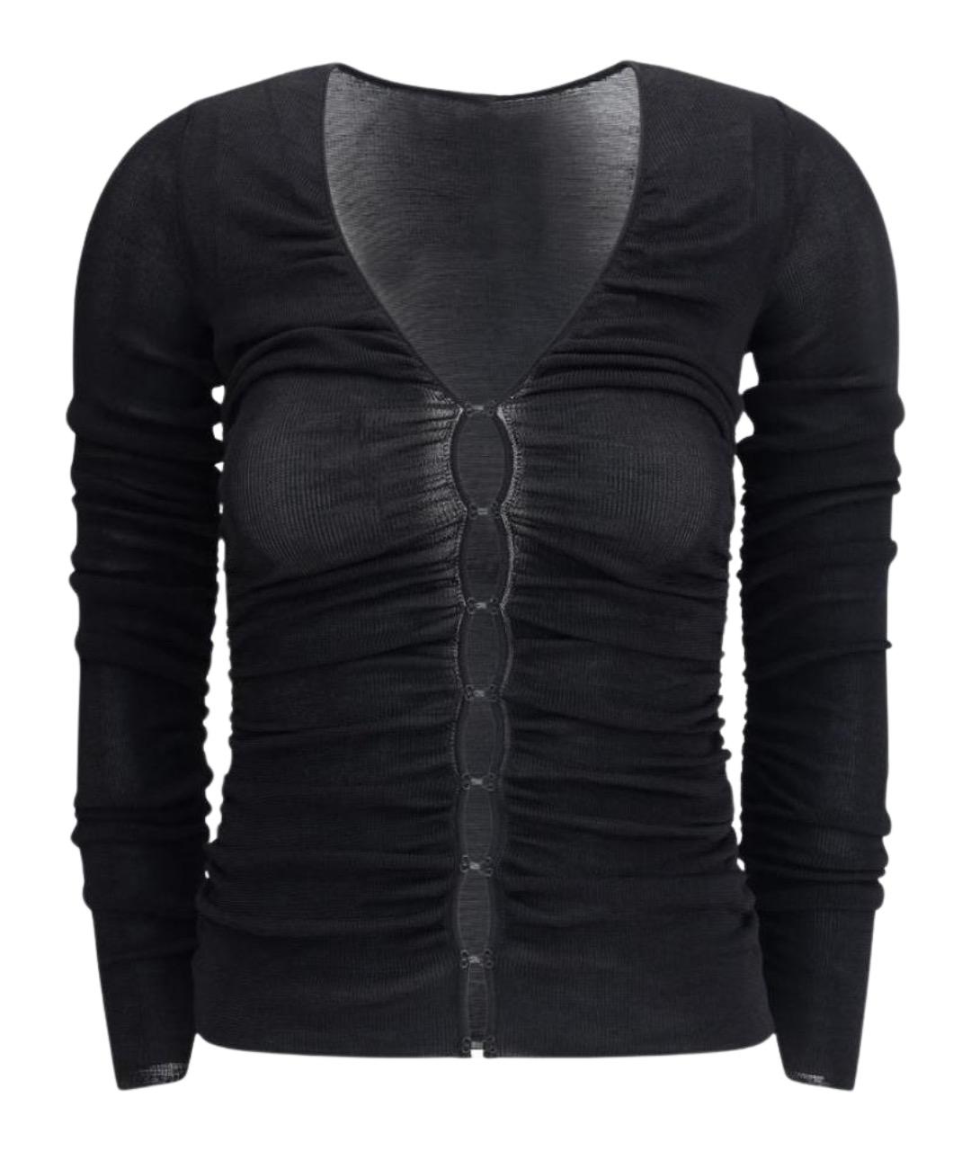 SELF-PORTRAIT Черная вискозная водолазка, фото 1