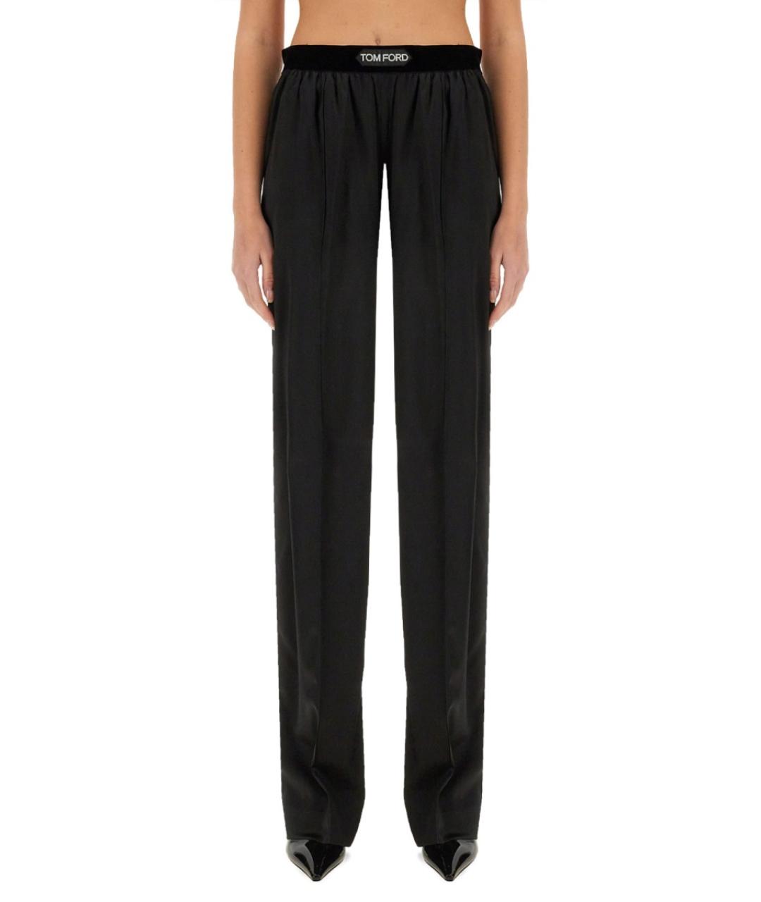 TOM FORD Черные шелковые прямые брюки, фото 2