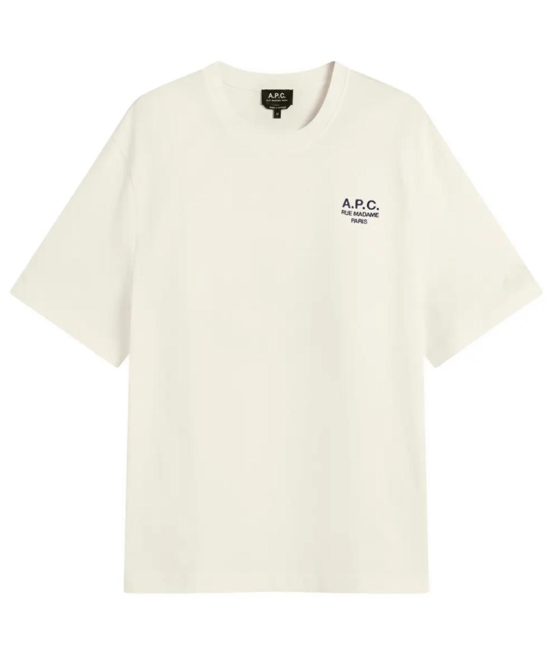 A.P.C. Белая хлопковая футболка, фото 1