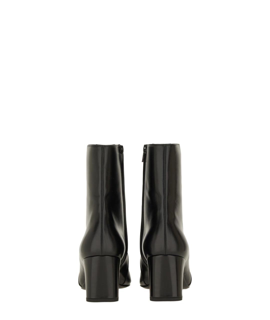 SAINT LAURENT Черные кожаные ботильоны, фото 3