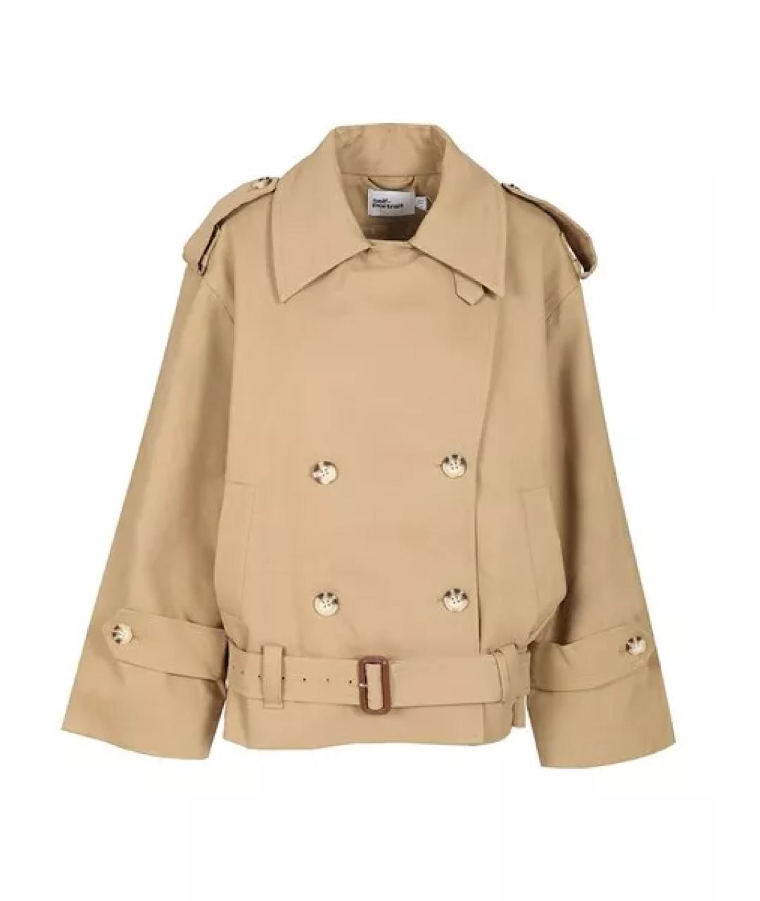 SELF-PORTRAIT Бежевый полиэстеровый тренч/плащ, фото 1