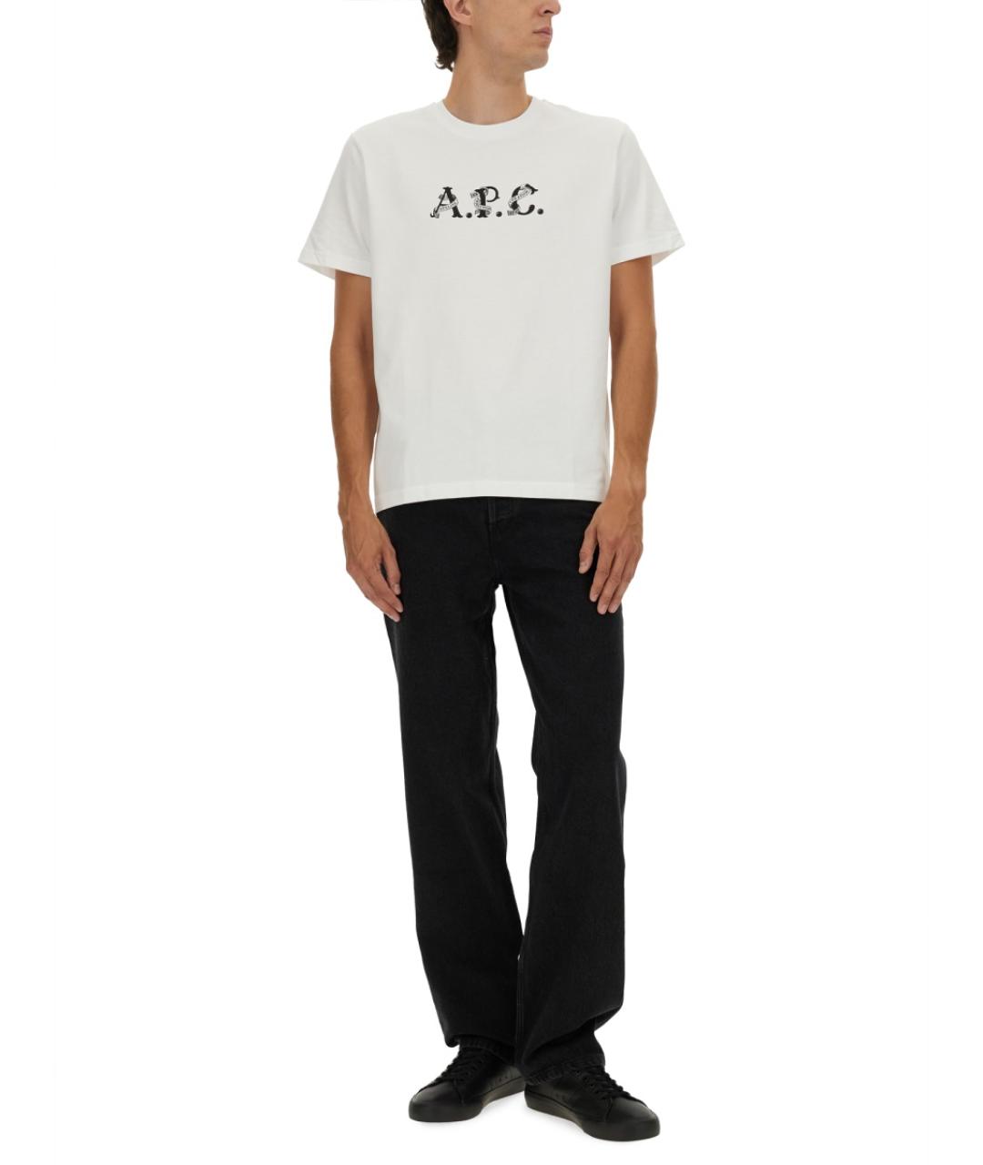 A.P.C. Белая хлопковая футболка, фото 3