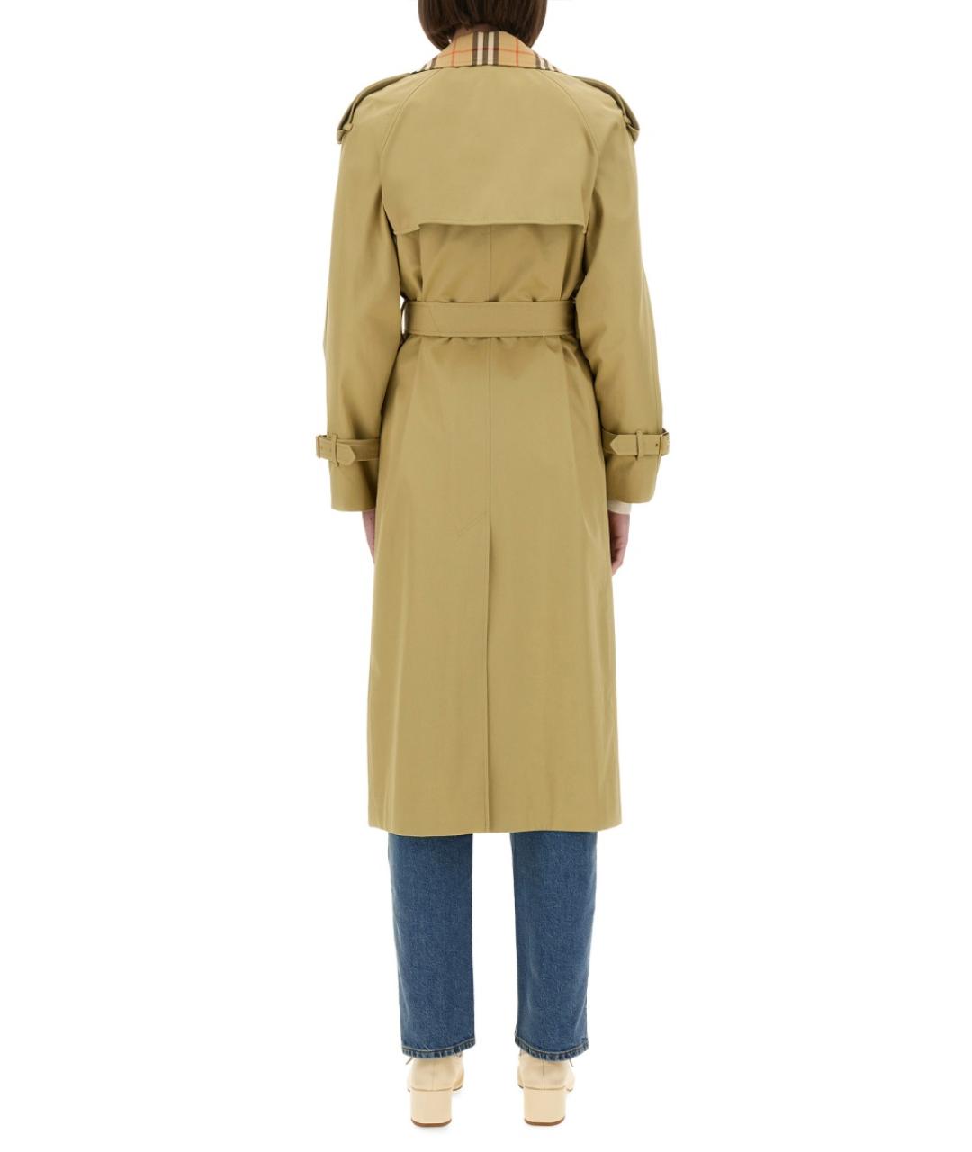 BURBERRY Бежевый хлопковый тренч/плащ, фото 4