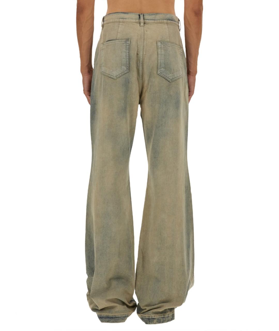 RICK OWENS DRKSHDW Синие хлопковые прямые джинсы, фото 3