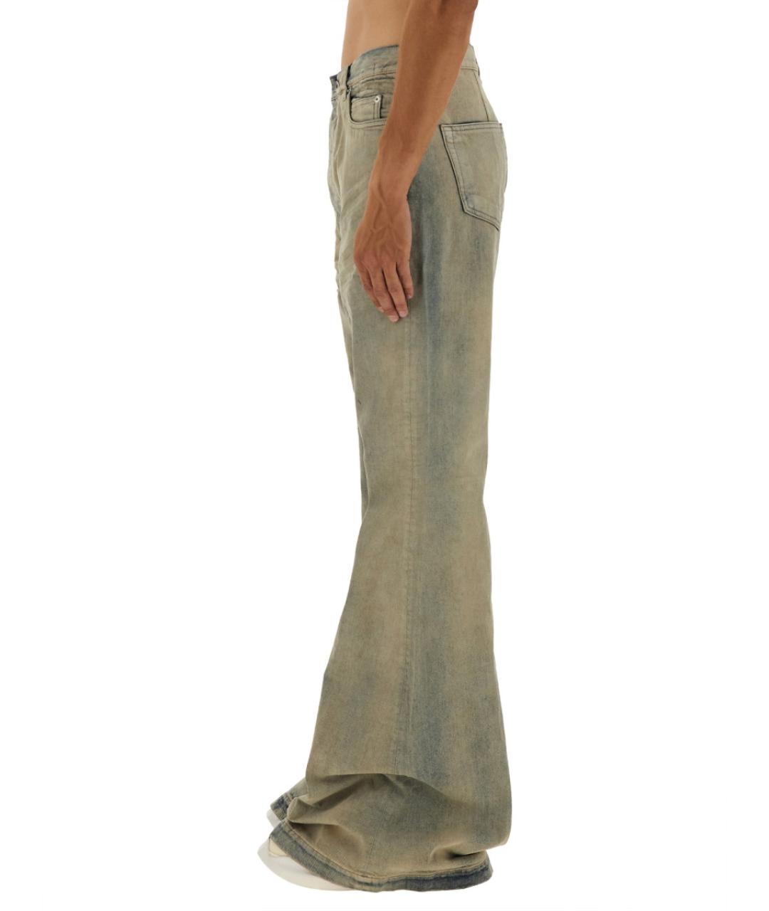 RICK OWENS DRKSHDW Синие хлопковые прямые джинсы, фото 4