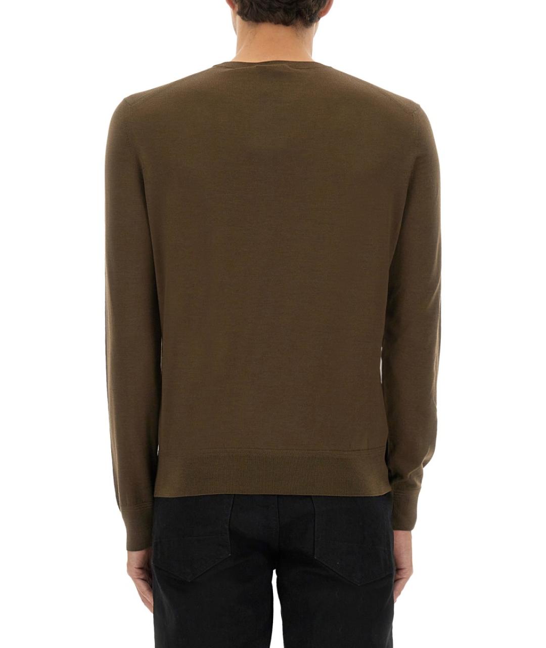 TOM FORD Коричневый шерстяной джемпер / свитер, фото 4