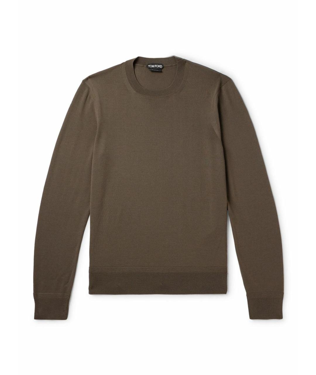 TOM FORD Коричневый шерстяной джемпер / свитер, фото 1