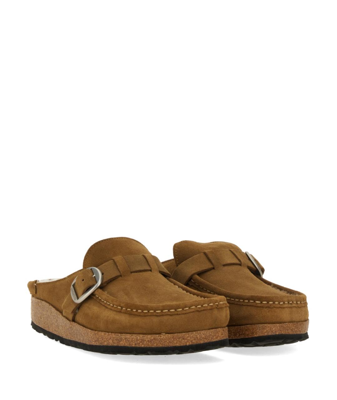 BIRKENSTOCK Коричневые кожаные шлепанцы, фото 2