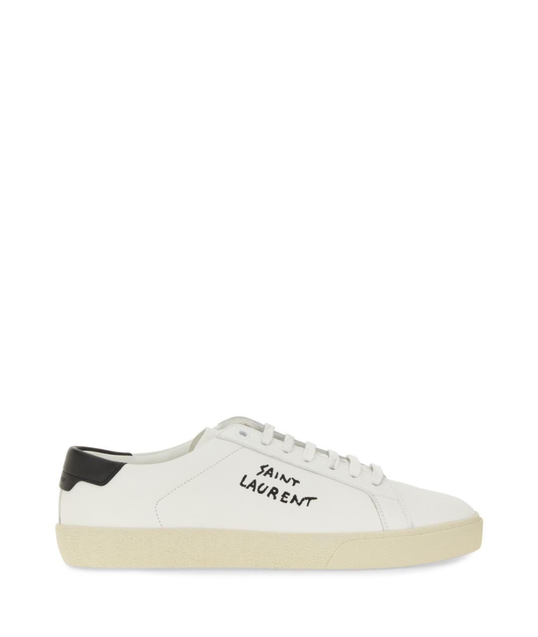 SAINT LAURENT Белые кожаные кеды, фото 1