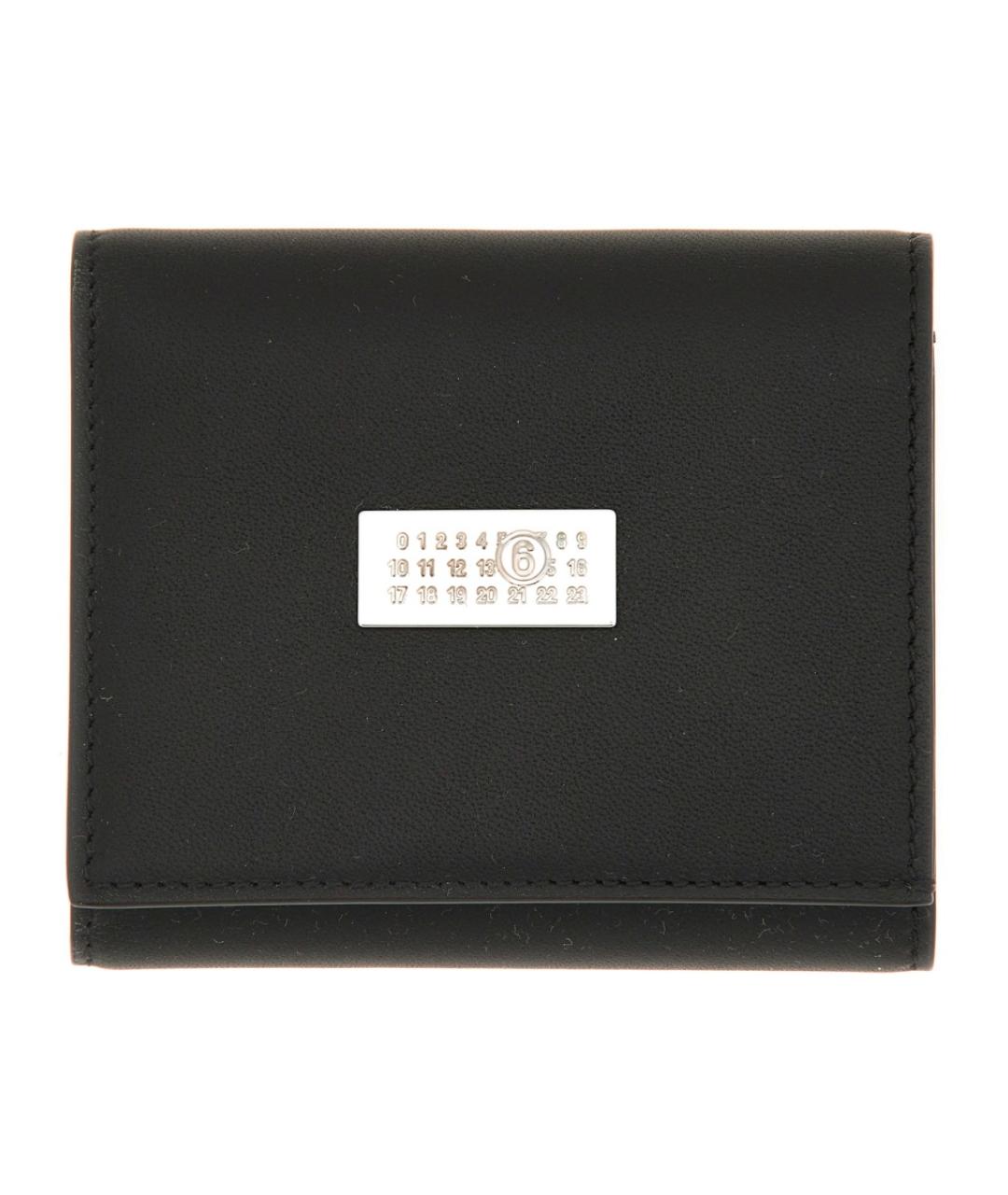 MM6 MAISON MARGIELA Черный кожаный кошелек, фото 1