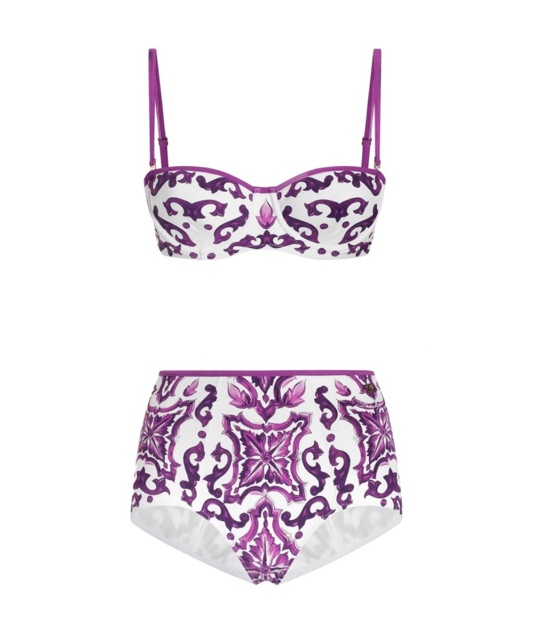 DOLCE&GABBANA Фиолетовый полиамидовый купальник, фото 1