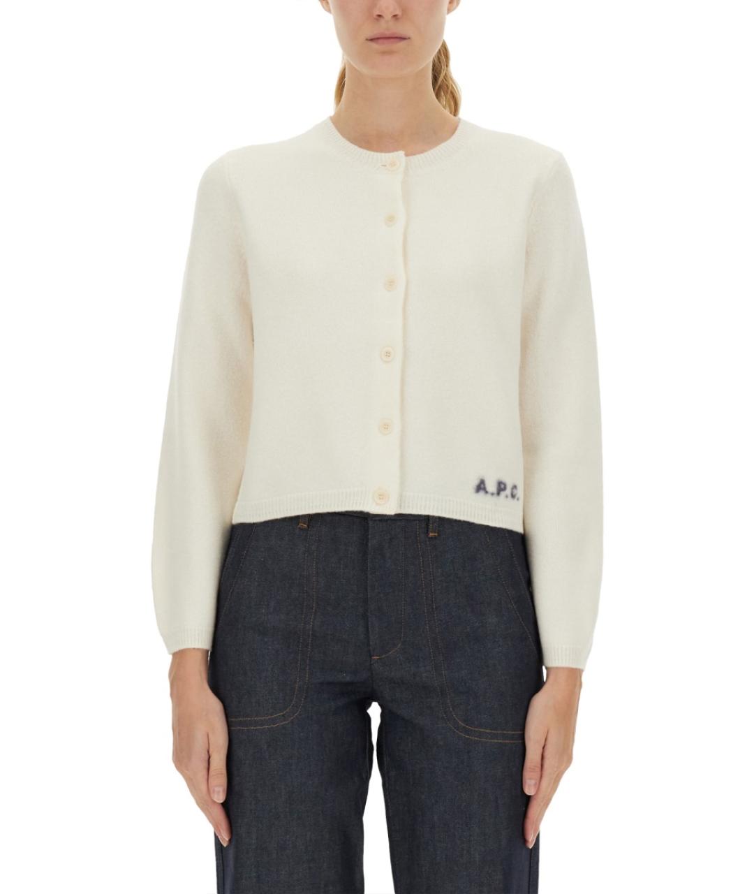 A.P.C. Белый шерстяной джемпер / свитер, фото 2