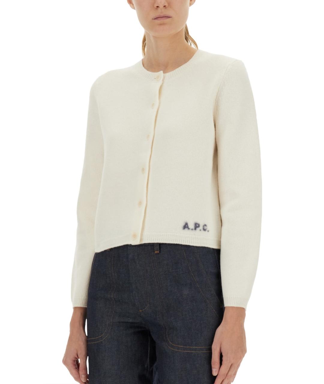 A.P.C. Белый шерстяной джемпер / свитер, фото 5