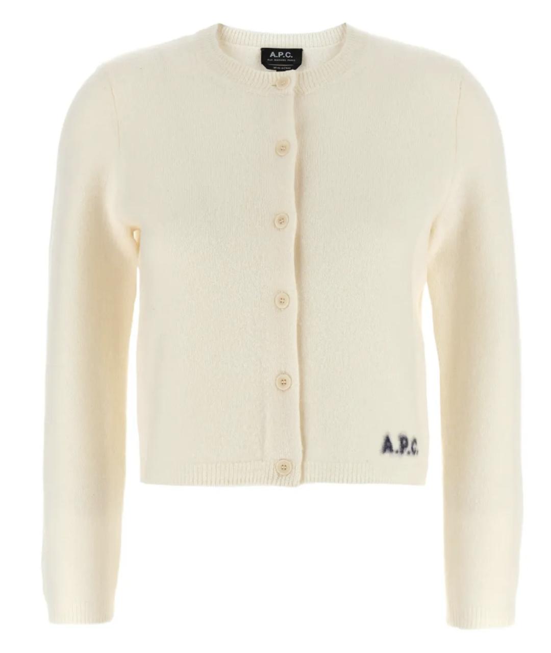 A.P.C. Белый шерстяной джемпер / свитер, фото 1