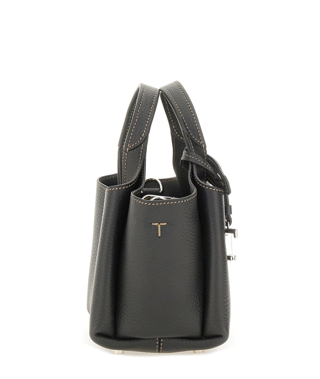 TOD'S Серая кожаная сумка тоут, фото 4