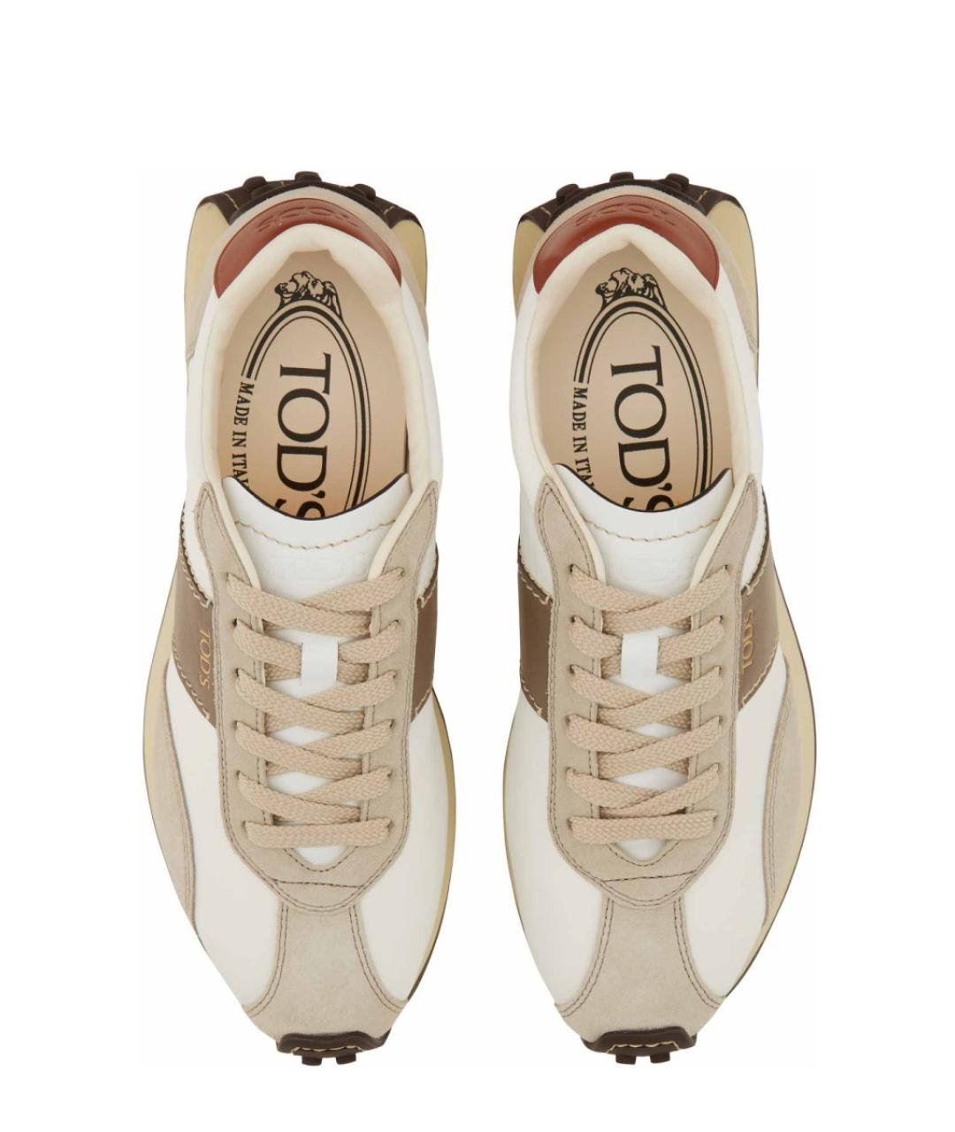 TOD'S Бежевые кроссовки, фото 6