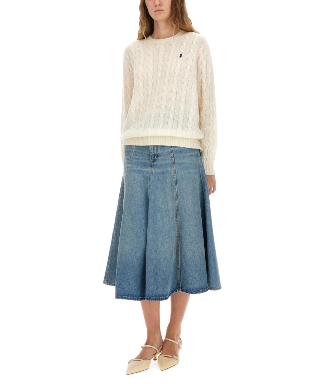 POLO RALPH LAUREN Белый шерстяной джемпер / свитер, фото 3