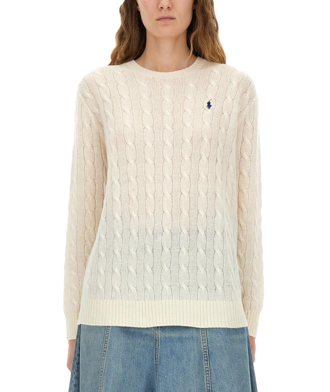 POLO RALPH LAUREN Белый шерстяной джемпер / свитер, фото 2