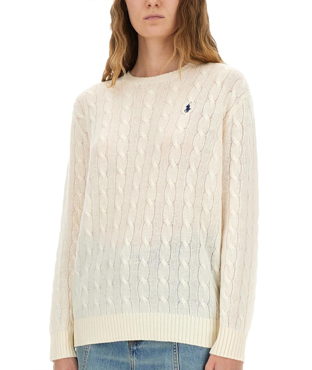 POLO RALPH LAUREN Белый шерстяной джемпер / свитер, фото 5