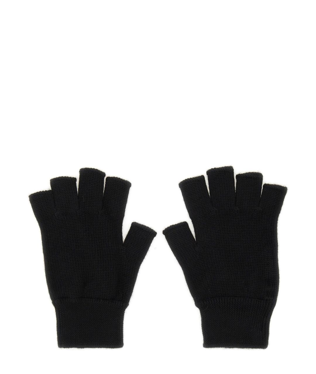 RICK OWENS Черные кашемировые перчатки, фото 2