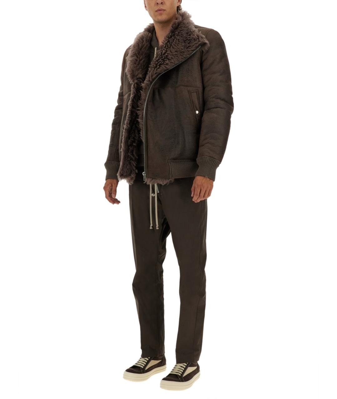 RICK OWENS Коричневая меховая дубленка/шуба, фото 3