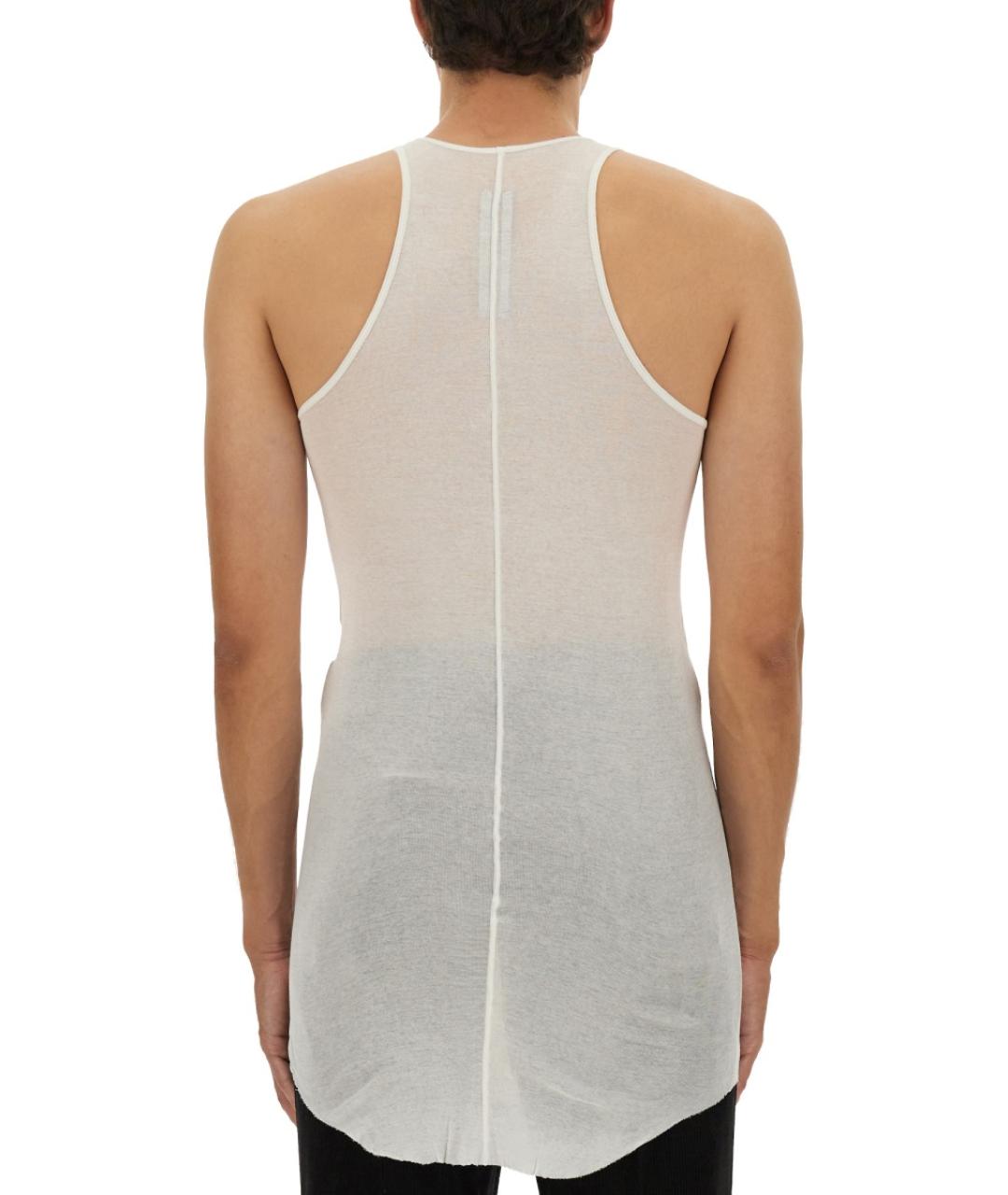 RICK OWENS Белая хлопковая майка, фото 4