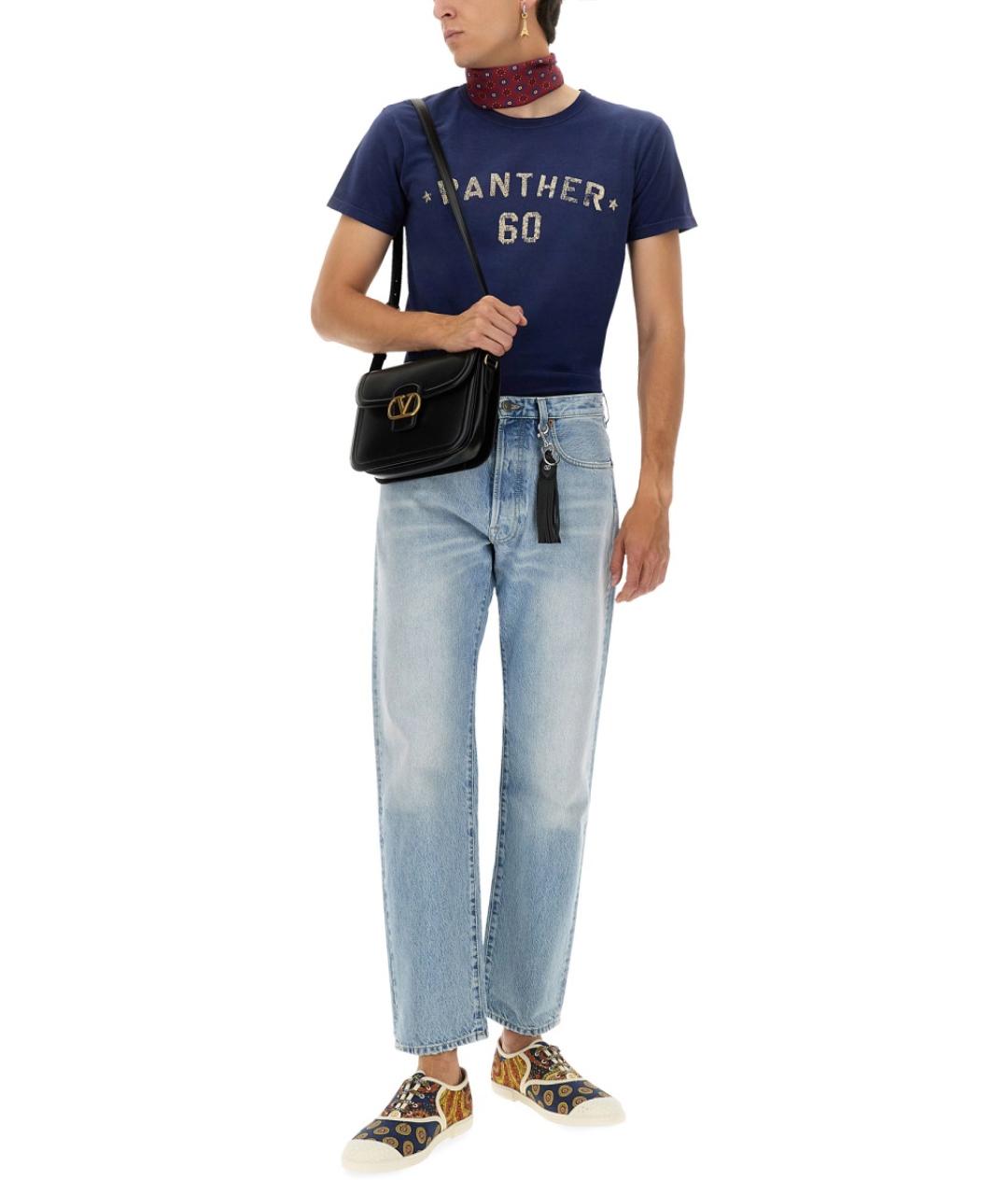 VALENTINO Синяя хлопковая футболка, фото 3