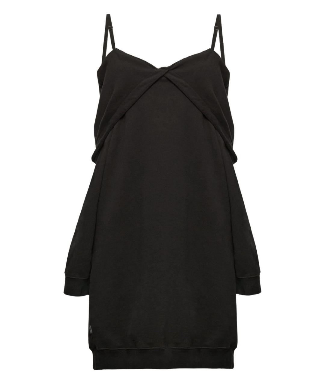 MM6 MAISON MARGIELA Черное хлопковое повседневное платье, фото 1