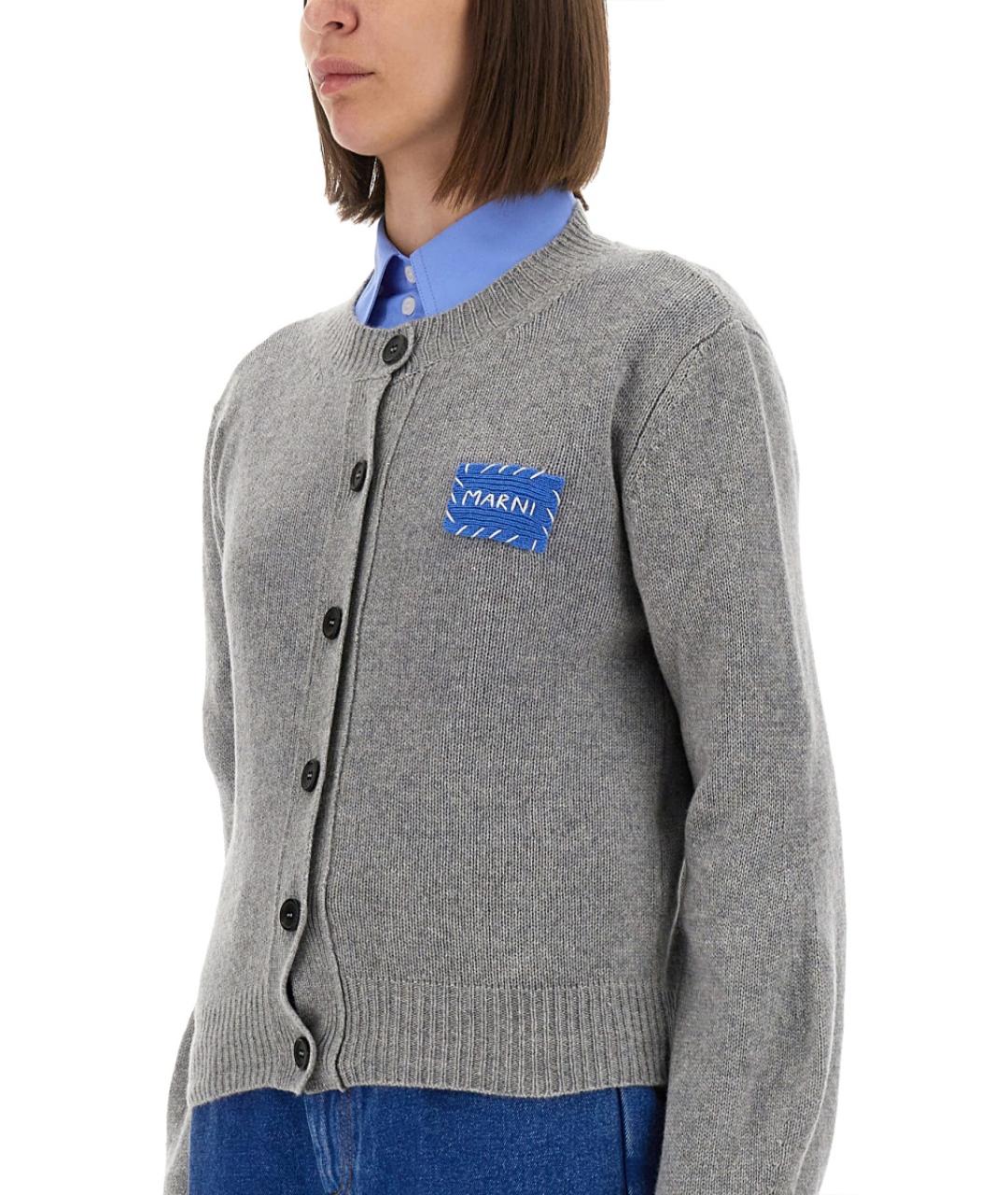 MARNI Серый кашемировый джемпер / свитер, фото 5