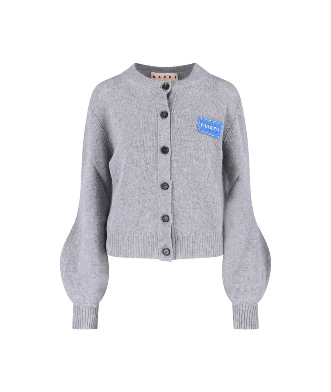 MARNI Серый кашемировый джемпер / свитер, фото 1