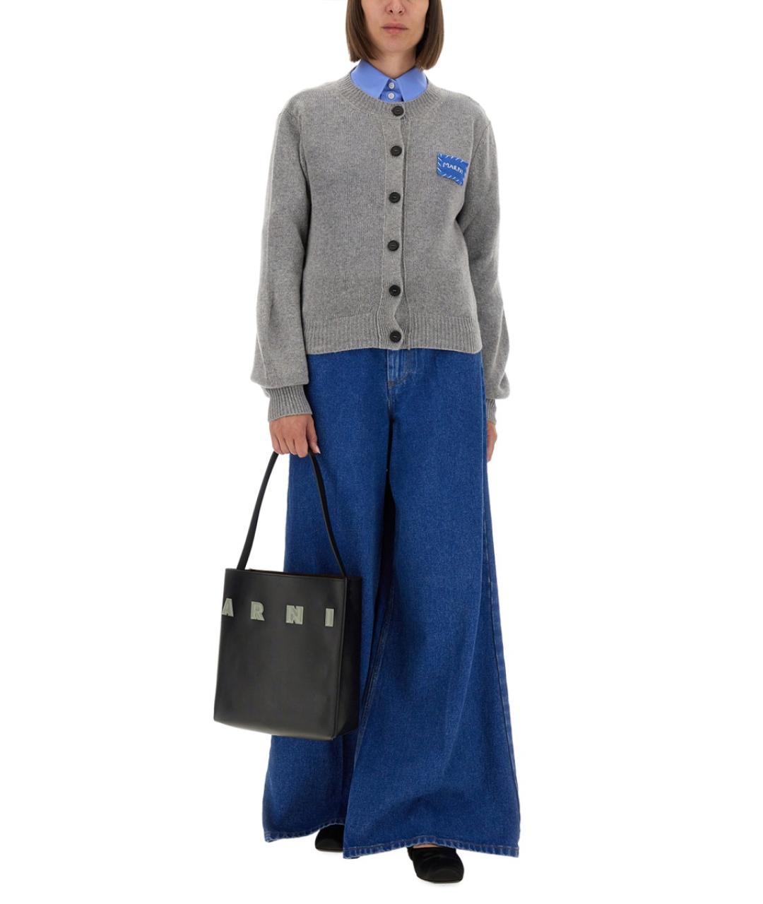 MARNI Серый кашемировый джемпер / свитер, фото 3