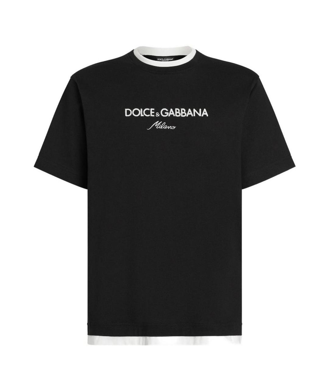 DOLCE&GABBANA Черная хлопковая футболка, фото 1