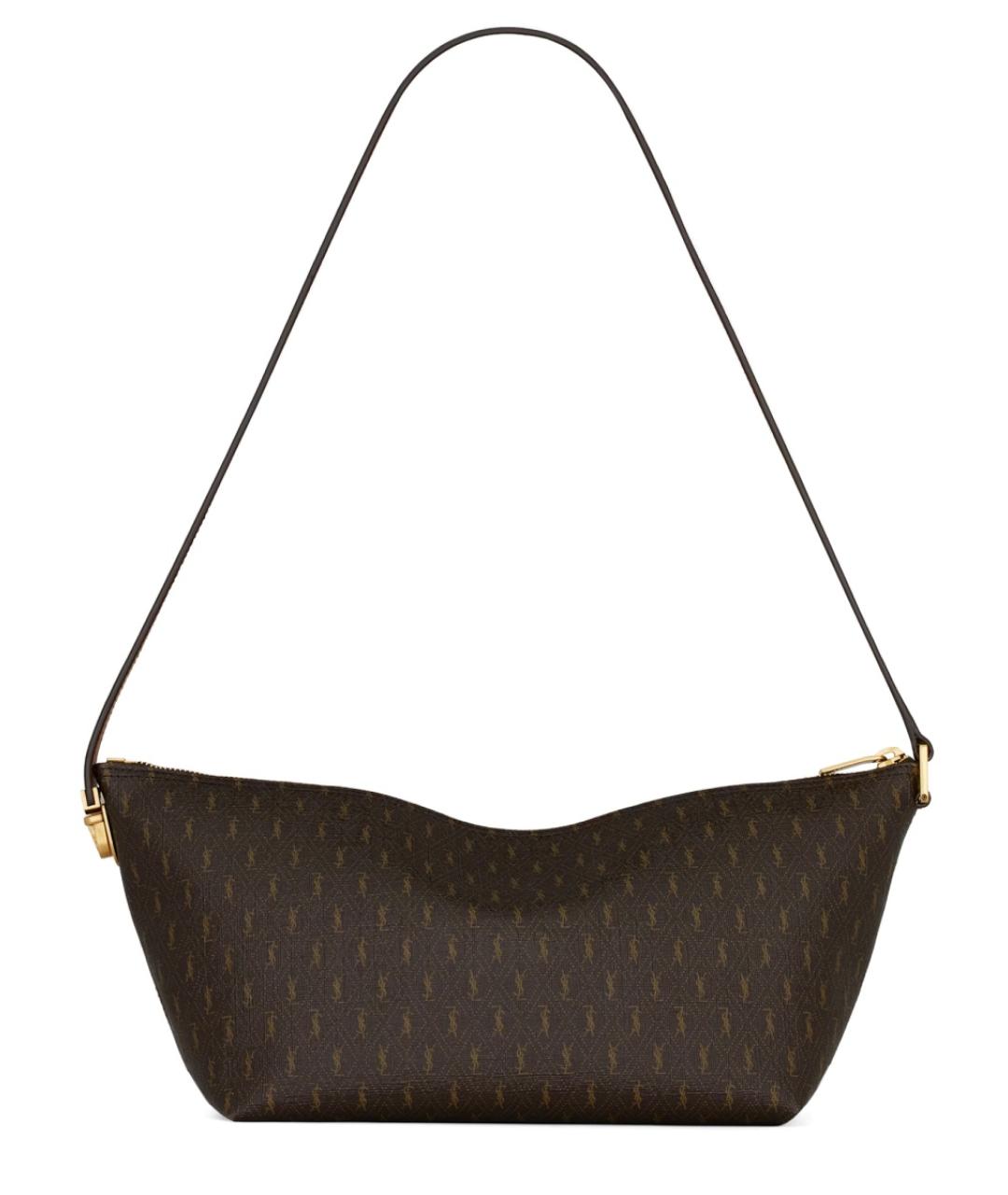 SAINT LAURENT Коричневая сумка на плечо, фото 7