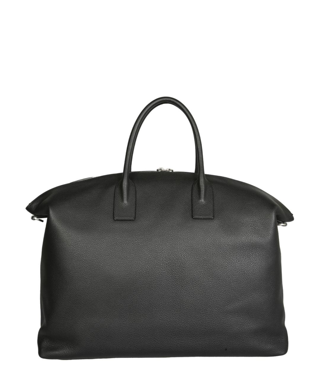 SAINT LAURENT Черная кожаная сумка тоут, фото 5