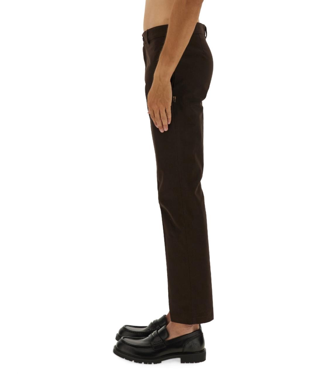 BURBERRY Коричневые хлопковые повседневные брюки, фото 5