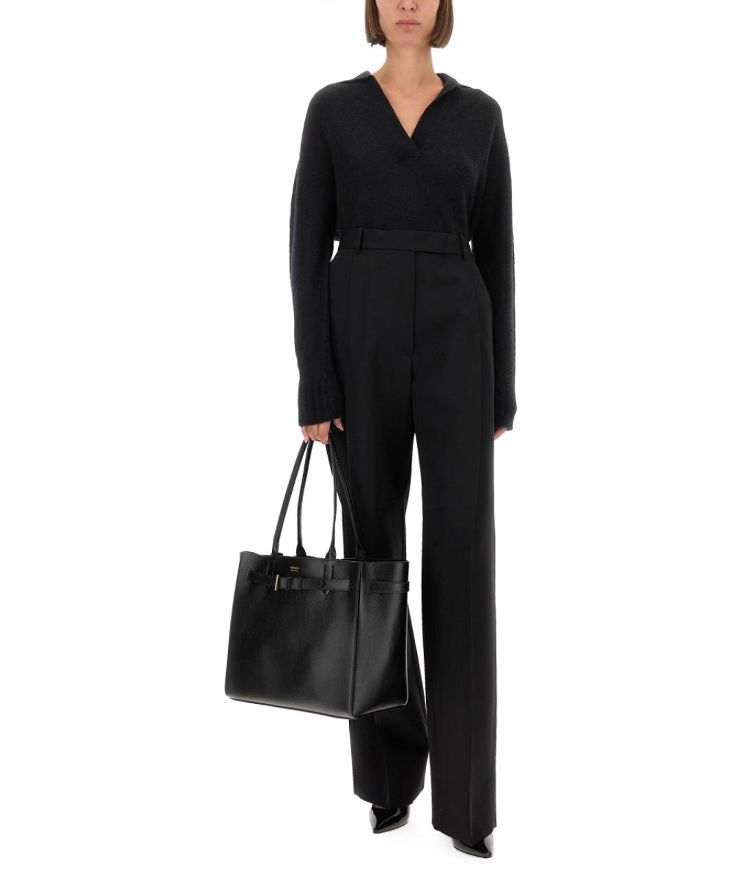 TOM FORD Черные шерстяные прямые брюки, фото 3