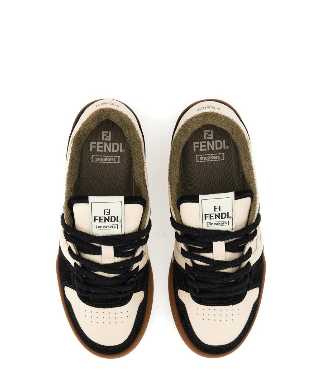 FENDI Мульти кожаные кеды, фото 6