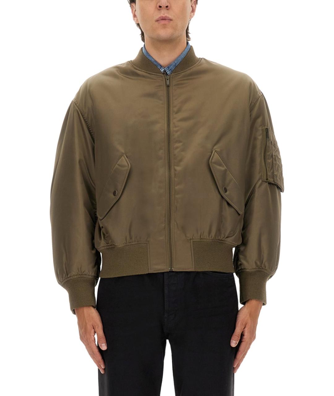 SAINT LAURENT Хаки полиамидовая куртка, фото 2