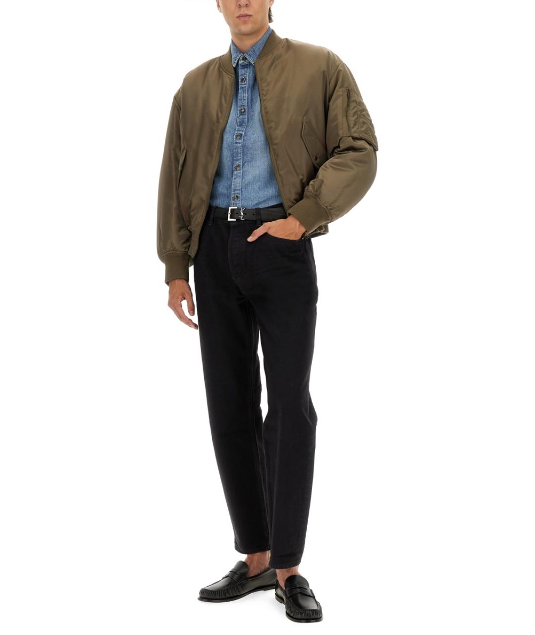 SAINT LAURENT Хаки полиамидовая куртка, фото 3