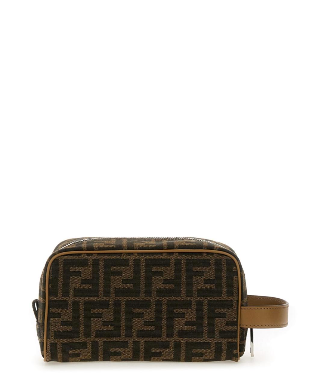 FENDI Коричневая синтетическая барсетка, фото 2