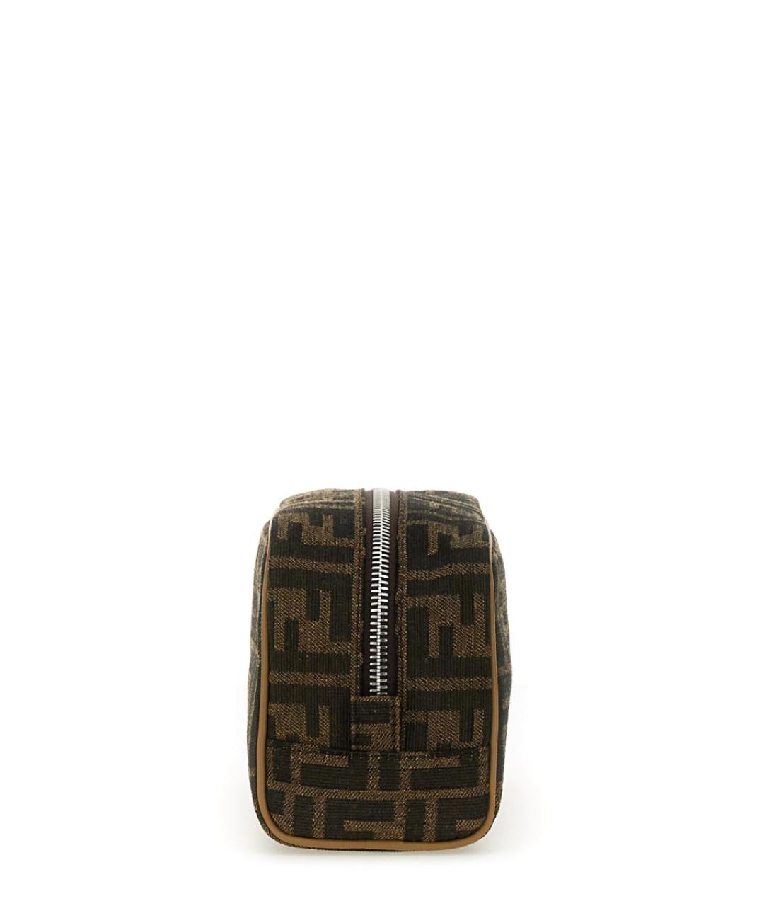 FENDI Коричневая синтетическая барсетка, фото 3