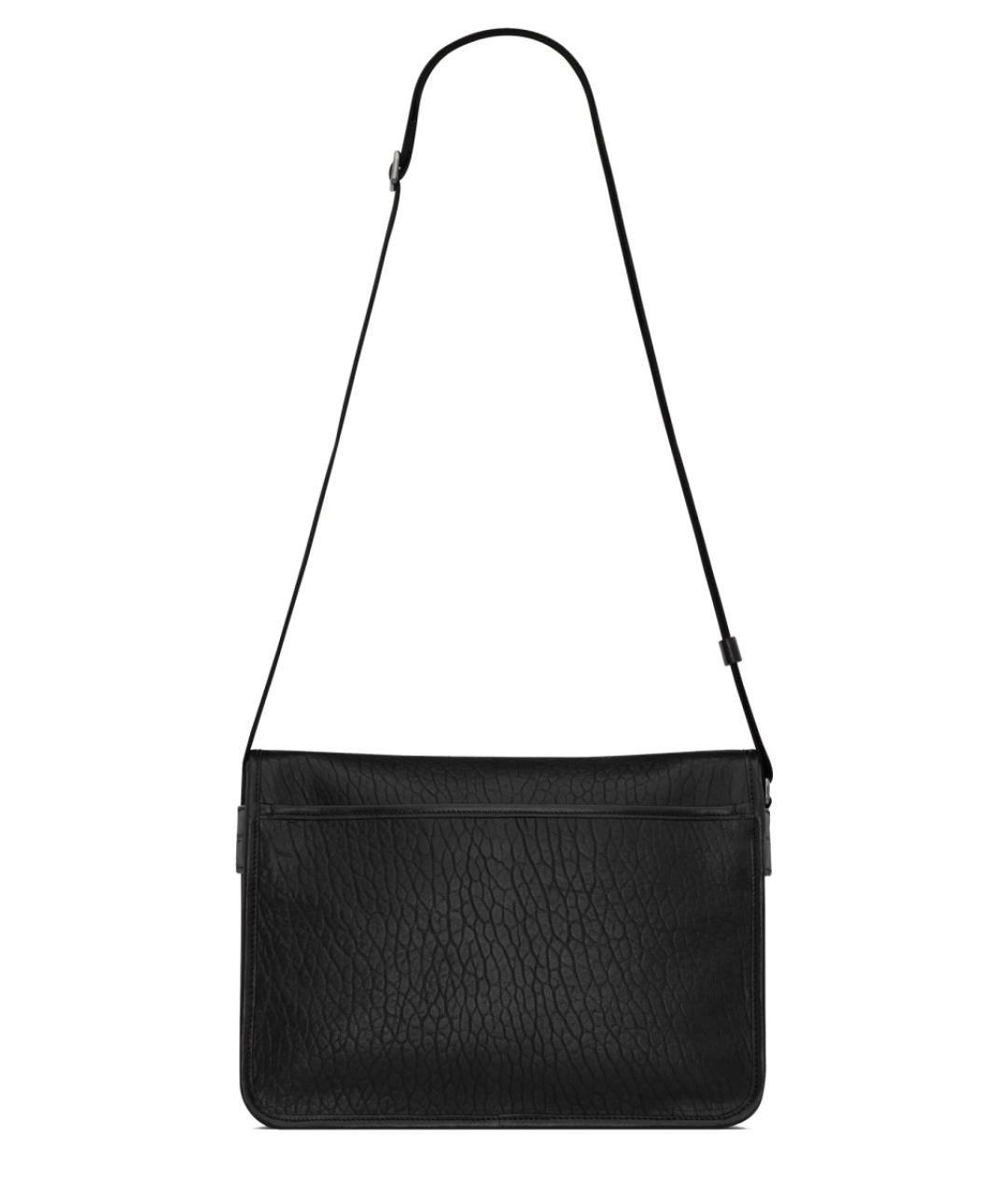 SAINT LAURENT Черная кожаная сумка на плечо, фото 3