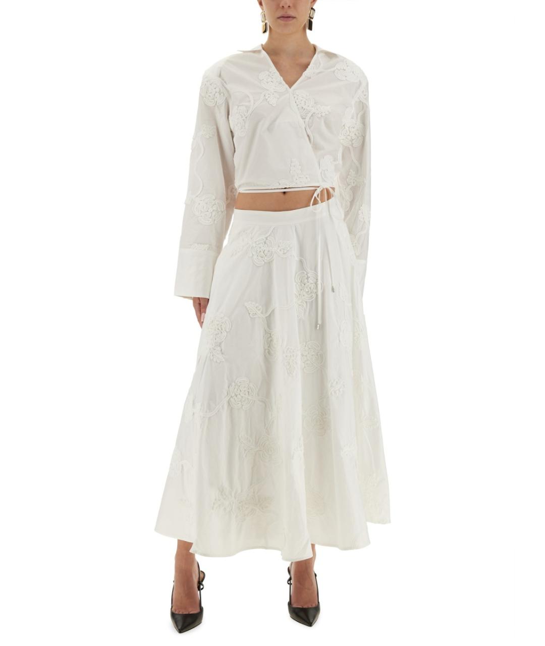 ROTATE Белая хлопковая блузы, фото 3