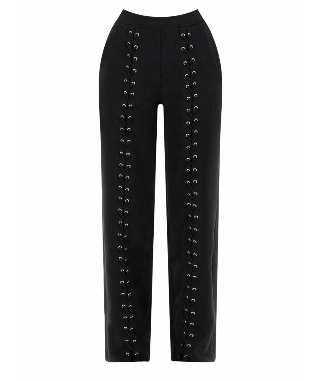 ROTATE Черные хлопковые прямые брюки, фото 1