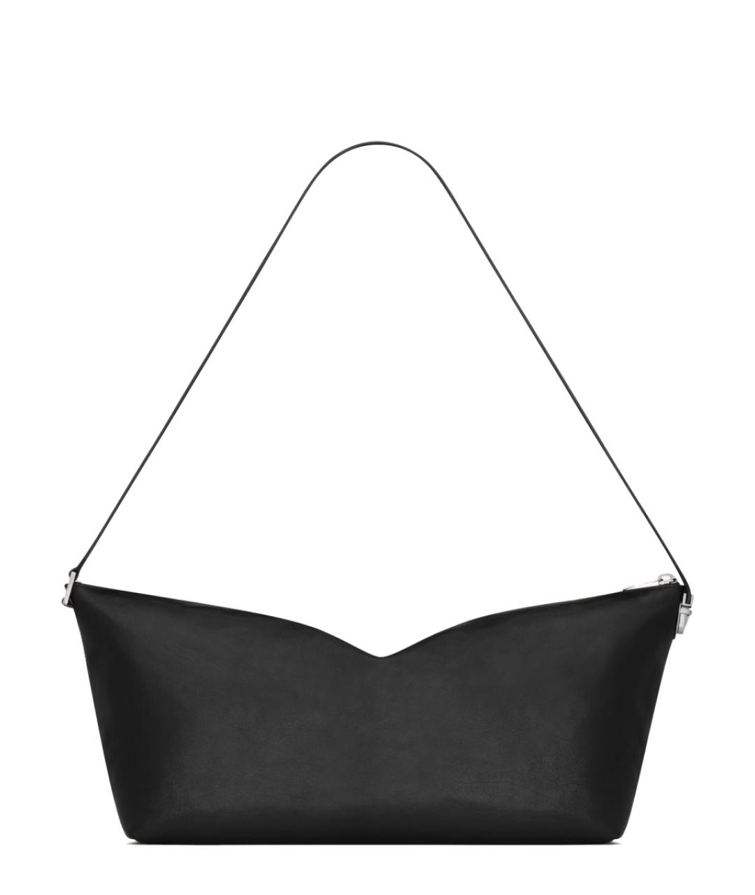 SAINT LAURENT Черная кожаная сумка на плечо, фото 3